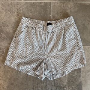 J. Crew Striped High Waist Women’s Shorts - White & Navy